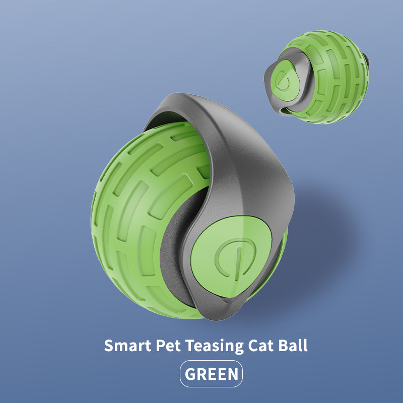USB Rechargeable Indoor Random Running Cats Funny Automated Self-Rotating Rolling Toy Smart Pet Teasing Cat Ball