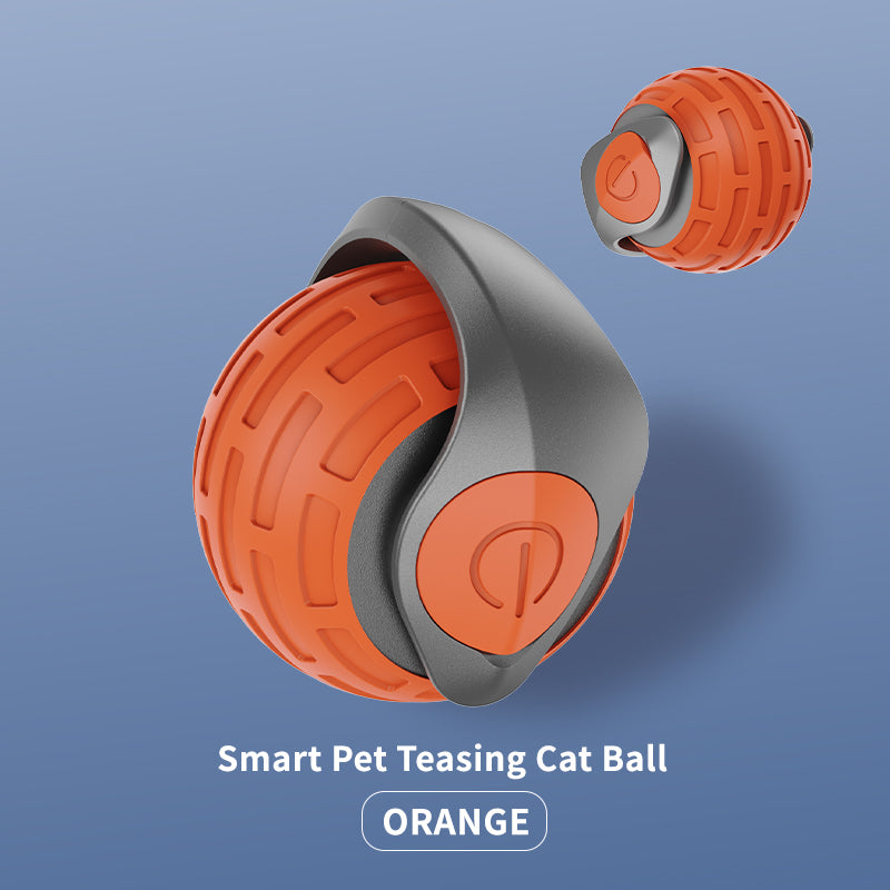 USB Rechargeable Indoor Random Running Cats Funny Automated Self-Rotating Rolling Toy Smart Pet Teasing Cat Ball