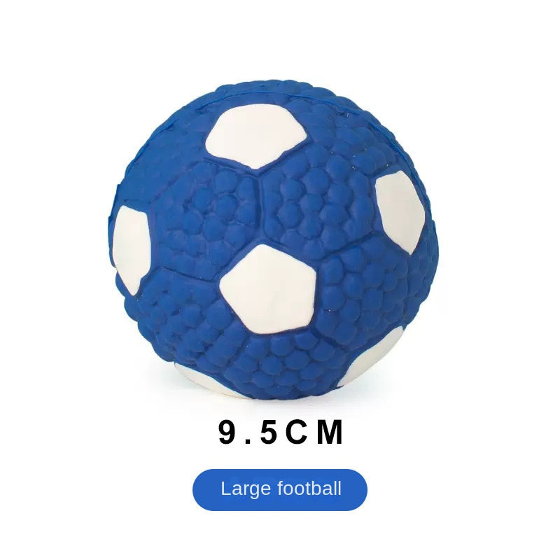 Chew Teeth Cleaning Sound Football Rugby Ball Thickened Durable Toy for Large Dogs Pet Latex Ball
