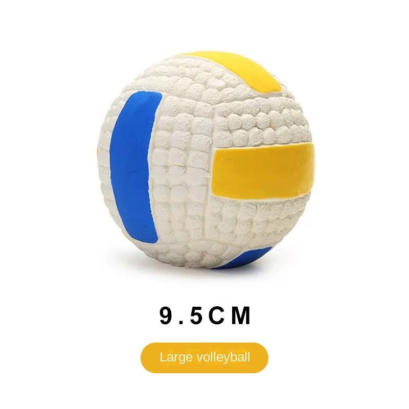 Chew Teeth Cleaning Sound Football Rugby Ball Thickened Durable Toy for Large Dogs Pet Latex Ball