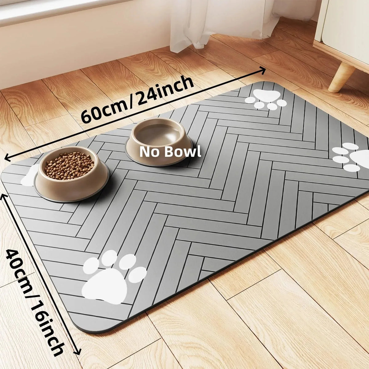 Pet Feeding Mat-Absorbent Pet Placemat Rubber