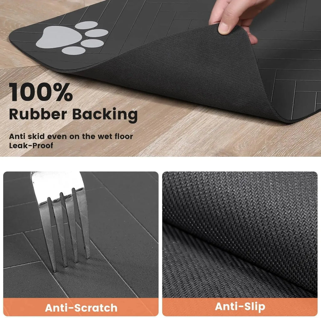 Pet Feeding Mat-Absorbent Pet Placemat Rubber