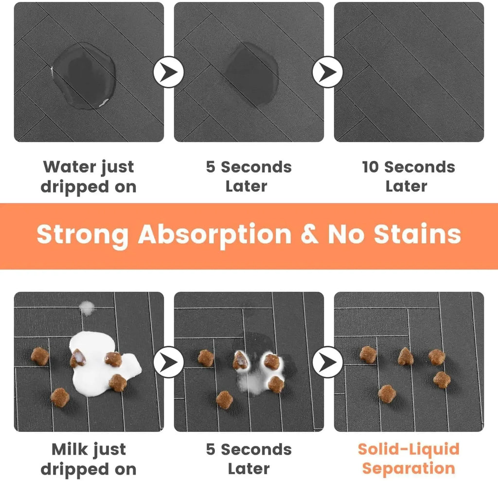 Pet Feeding Mat-Absorbent Pet Placemat Rubber