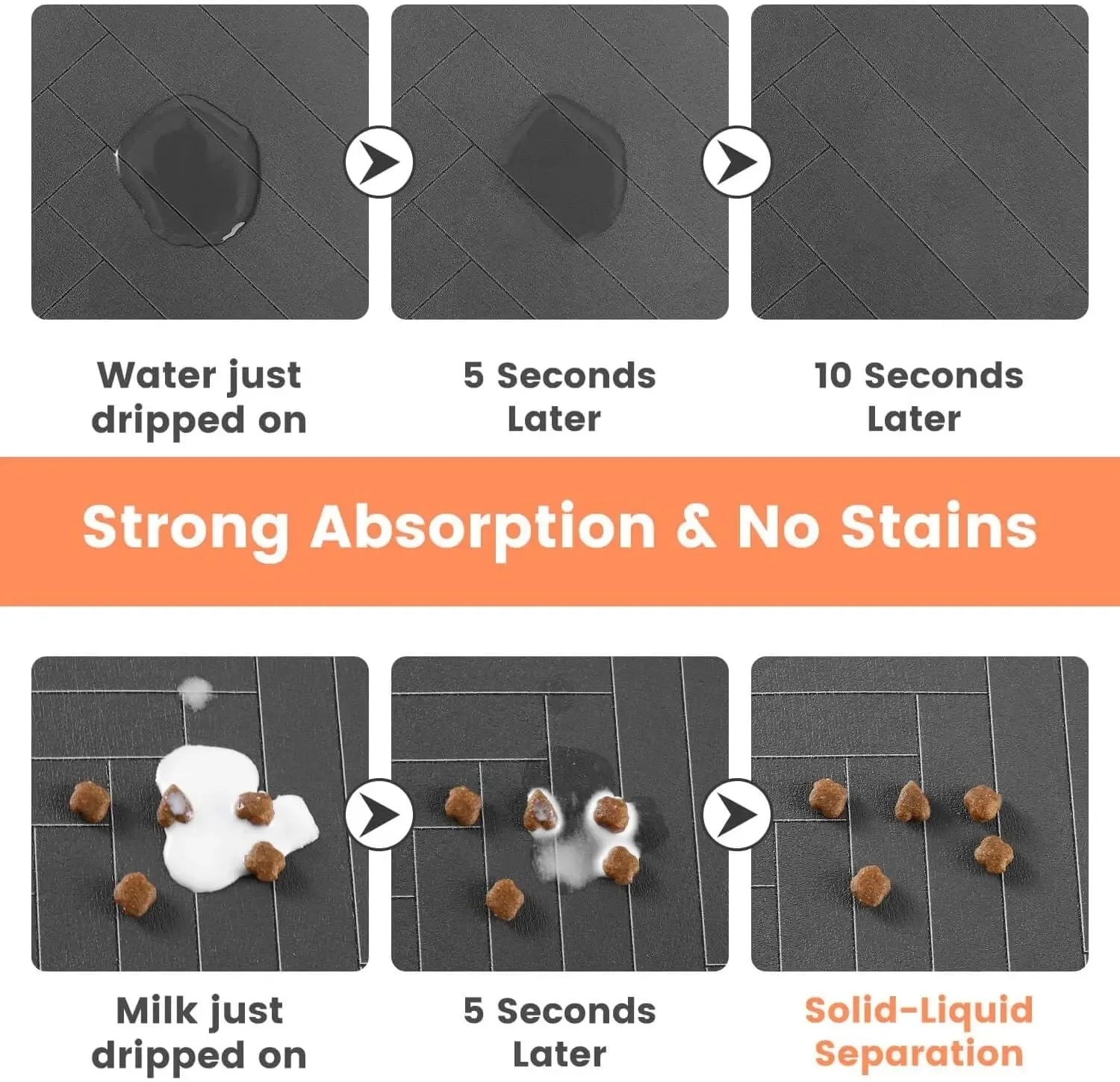 Pet Feeding Mat-Absorbent Pet Placemat Rubber