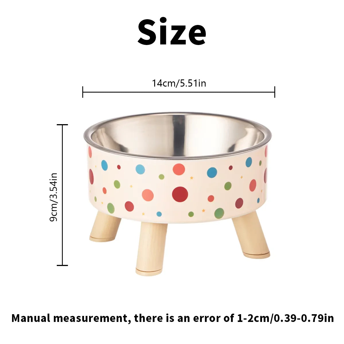 1PC Cartoon elevated cat bowl