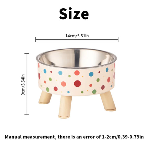 1PC Cartoon elevated cat bowl