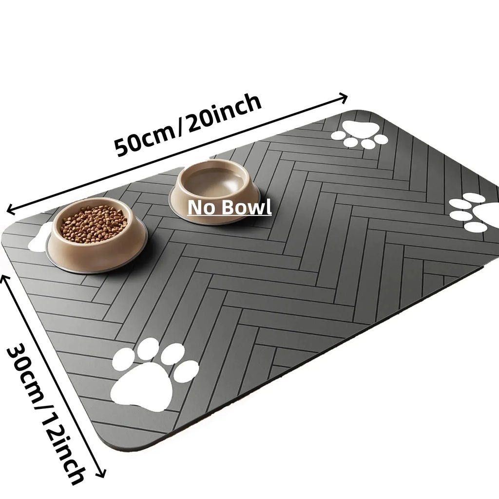 Pet Feeding Mat-Absorbent Pet Placemat Rubber