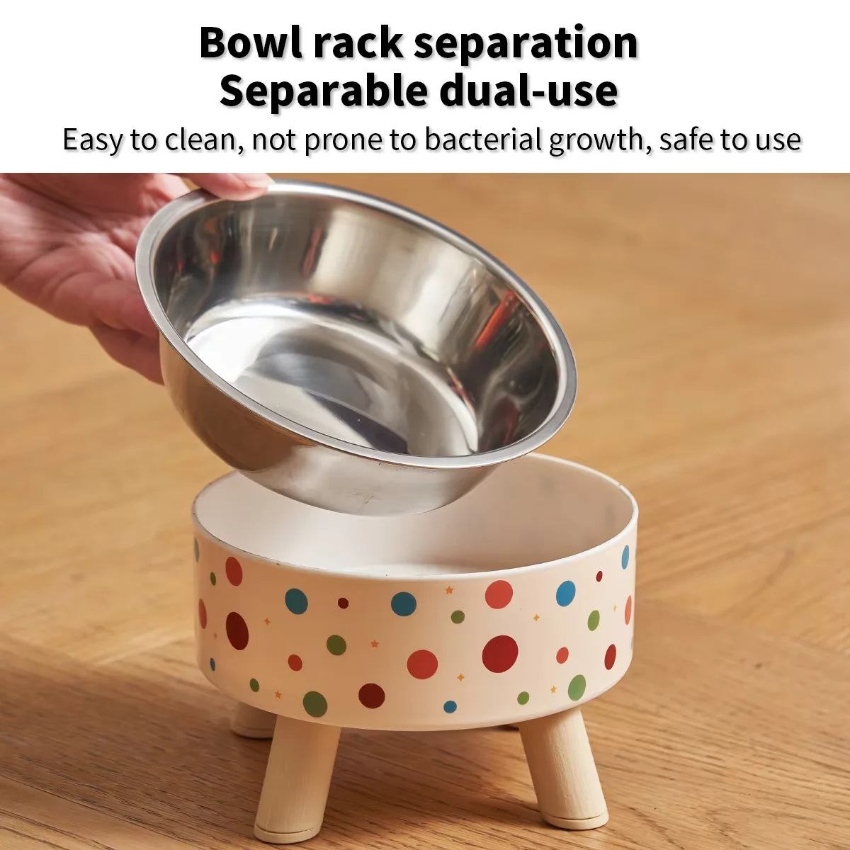 1PC Cartoon elevated cat bowl